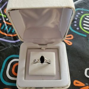 Sterling silver onix ring